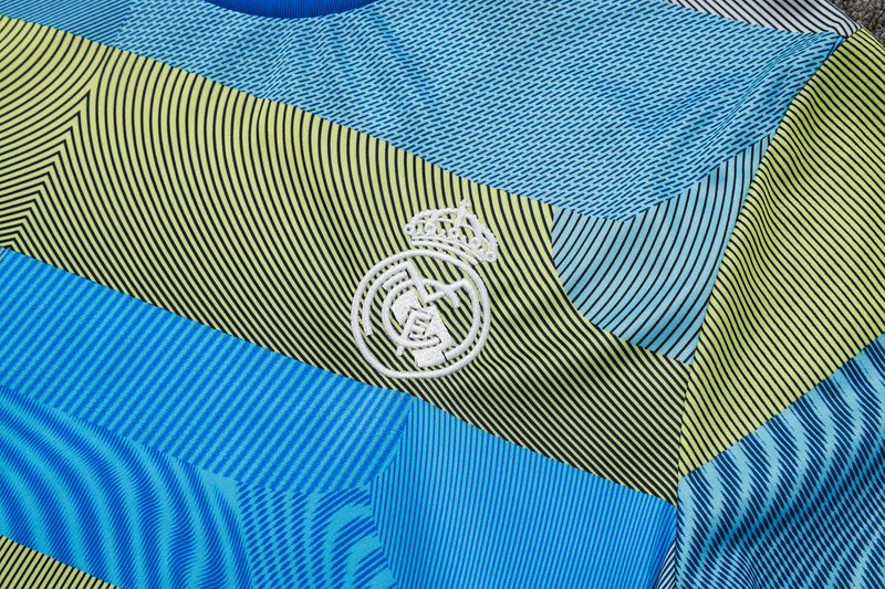 2025/26 Real Madrid Blue Green Training Set Shirt and Shorts