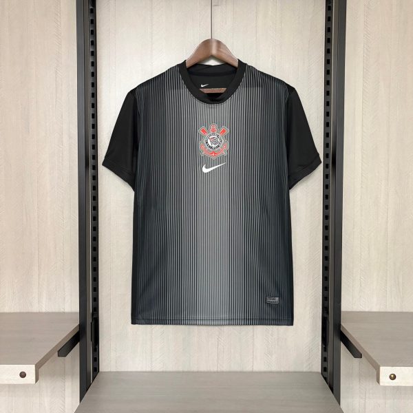 2025/26 Corinthians Black goalkeeper jersey Fan version