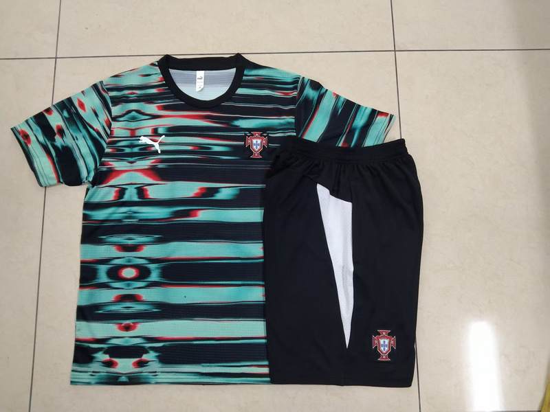 24/25 Portugal Green Training Set Shirt and Shorts