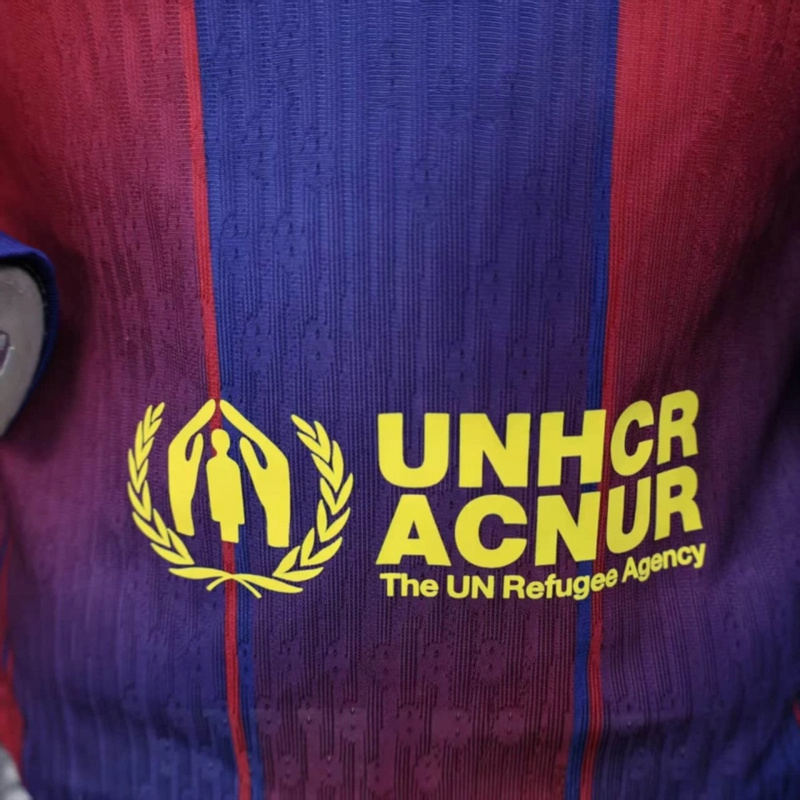 2025/26 Barcelona Home Long Sleeve Jersey Player Version