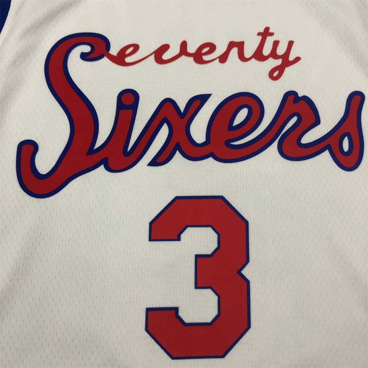 NBA Philadelphia 76ers Round Neck White Jersey IVERSON#3 S-XXL
