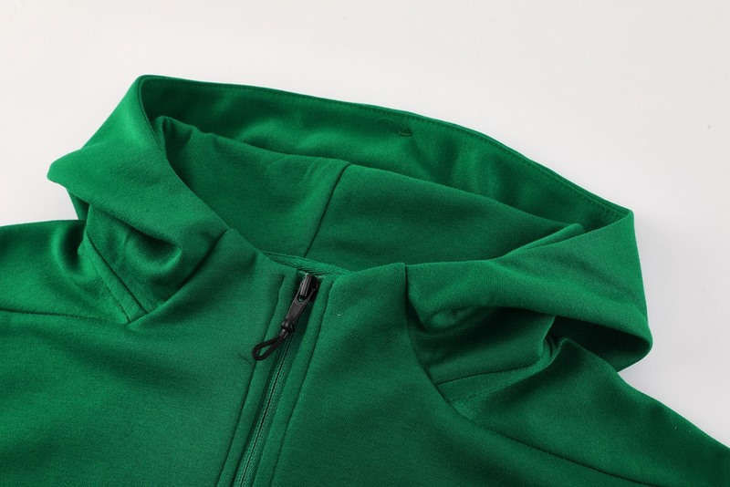 2024 Adidas Green Hoodie Jacket Kit Set Football Team Shirt Sports Fashion