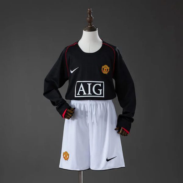 Retro Manchester United 2007/08 Away Kid Kits Long Sleeve