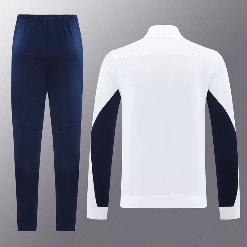 2024 0lympique Marseille White Jacket Training Suit Set Football Team Shirt Sports Fashion