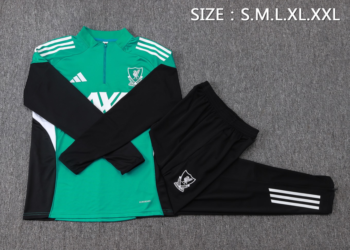 202526 Liverpool Green Long-sleeved half-pull training kit Football team kit