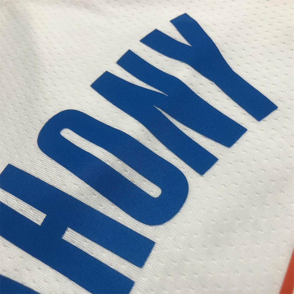 NBA Oklahoma City Thunder V-Neck White Jersey ANTHONY#7 S-XXL