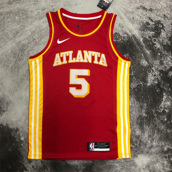 NBA Altanta Hawks Round Neck Red Jersey MURRAY#5 S-XXL