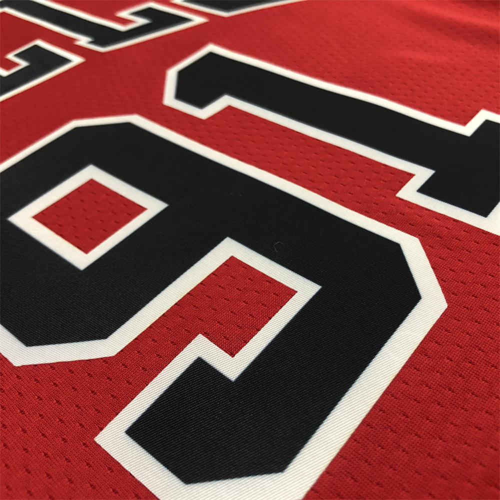 NBA Chicago Bulls Round Neck Red 75th anniversaryJersey RODMAN#91 S-XXL