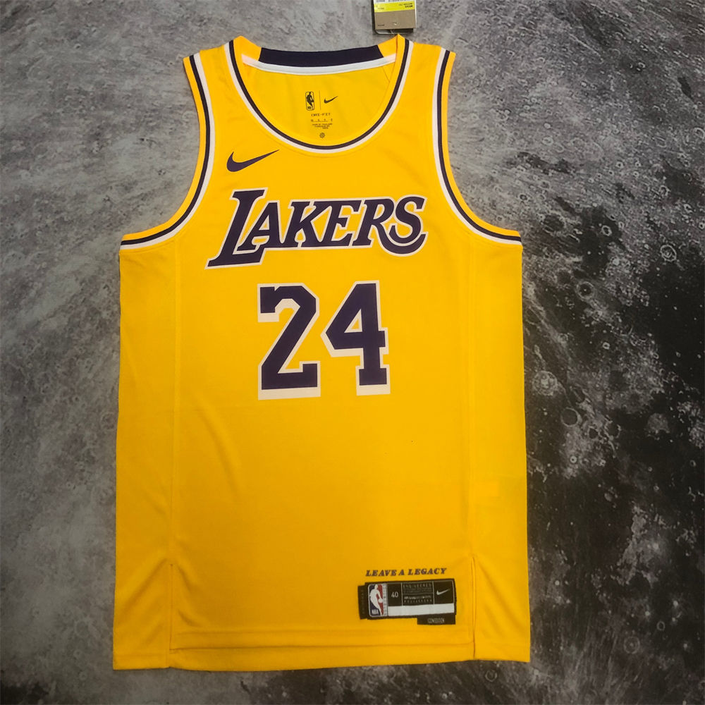 NBA Los Angeles Lakers Kobe Bryant#24 2022/23 Gold Association Edition Swingman Jersey S-XXL