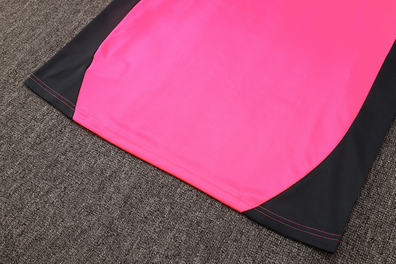 24/25 Real Madrid Fluorescent pink Long-sleeved half-pull training kit Football team kit