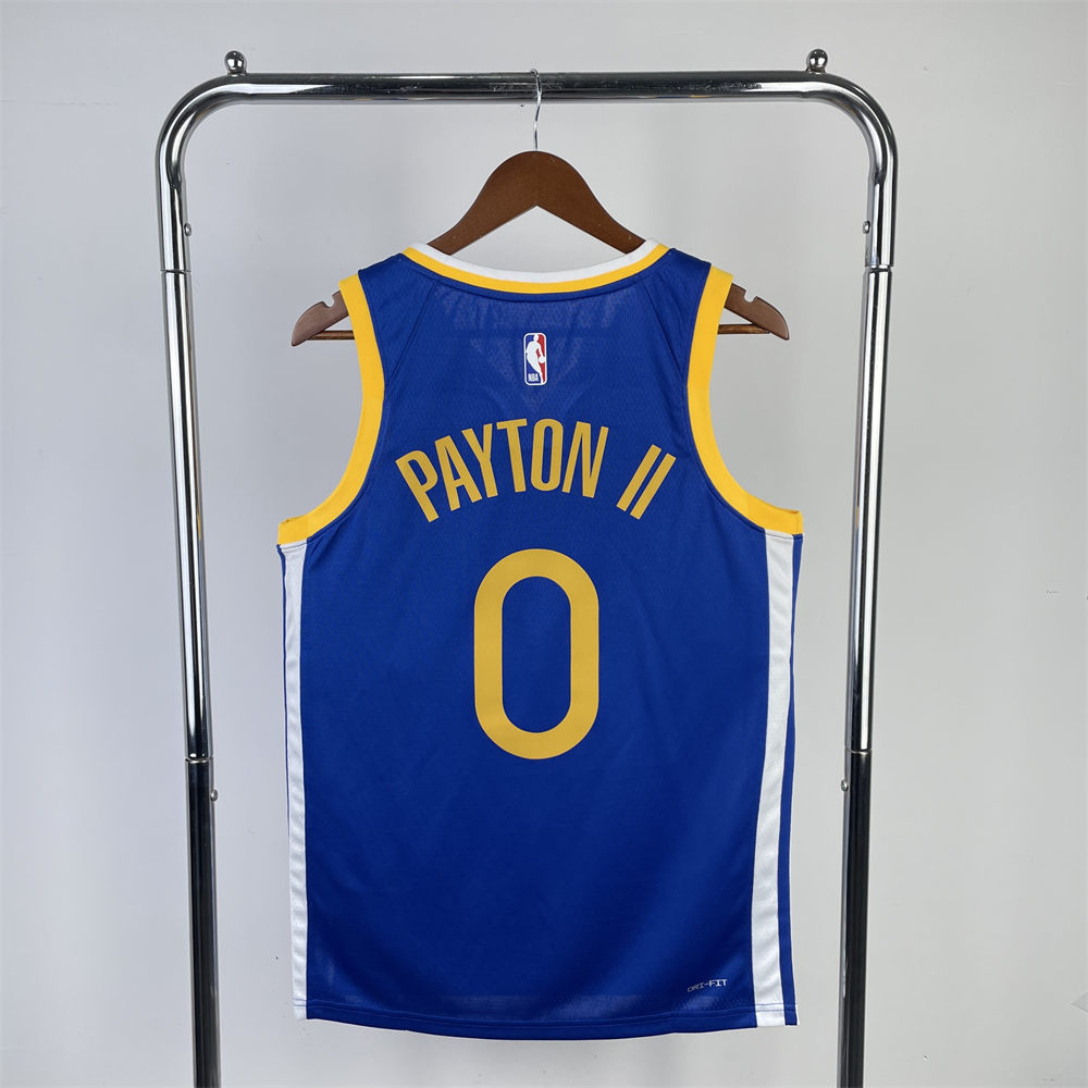 NBA Golden State Warriors 2023 V-Neck Blue Jersey PAYTON Ⅱ#0 S-XXL