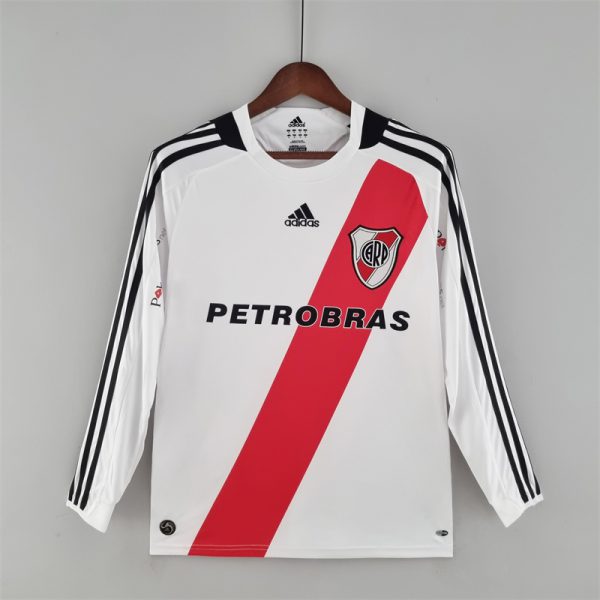Retro River Plate 09/10 Home Long Sleeve jersey Fan Version