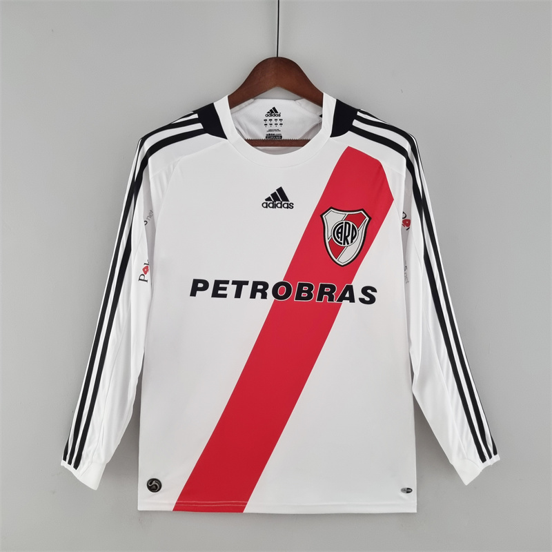 Retro River Plate 09/10 Home Long Sleeve jersey Fan Version