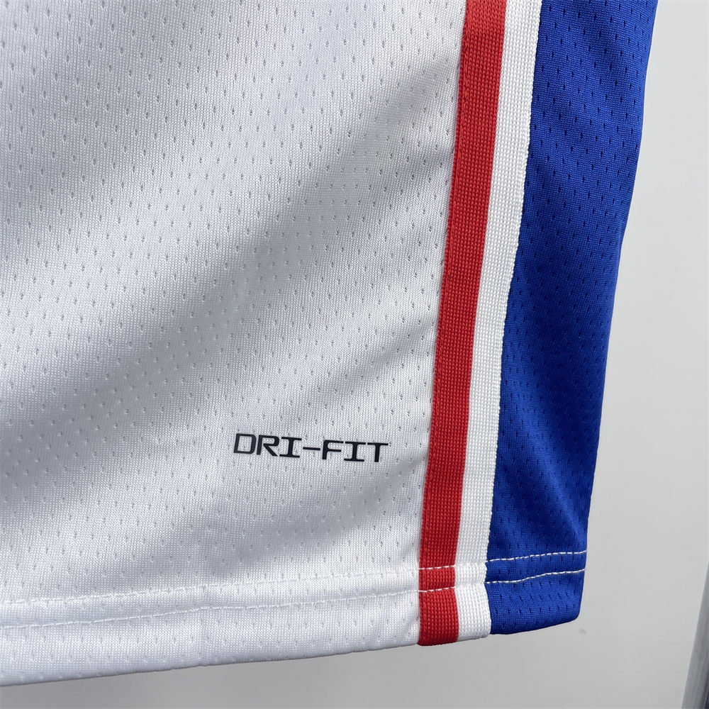 NBA Philadelphia 76ers 2023 V-Neck White Jersey EMBIID#21 S-XXL