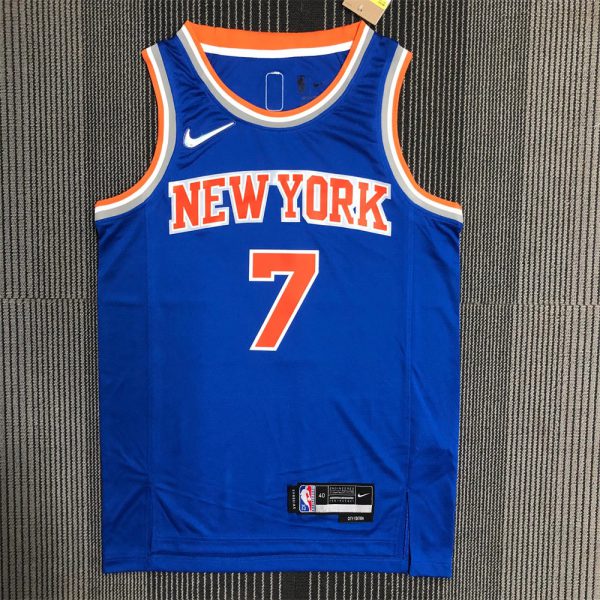 NBA New York Knicks Round Neck Blue 75th Anniversary jersey ANTHONY#7 S-XXL