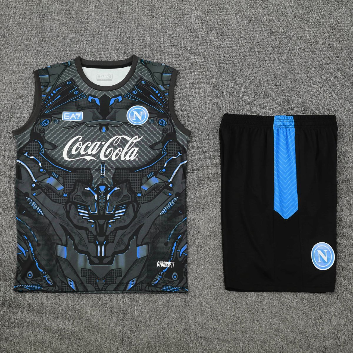 2025/26 Napoli Training Black Vest kids Kits size: 16-28