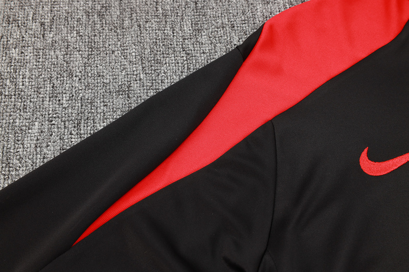 24/25 Portugal  Black Long-sleeved half-pull training kit Football team kit