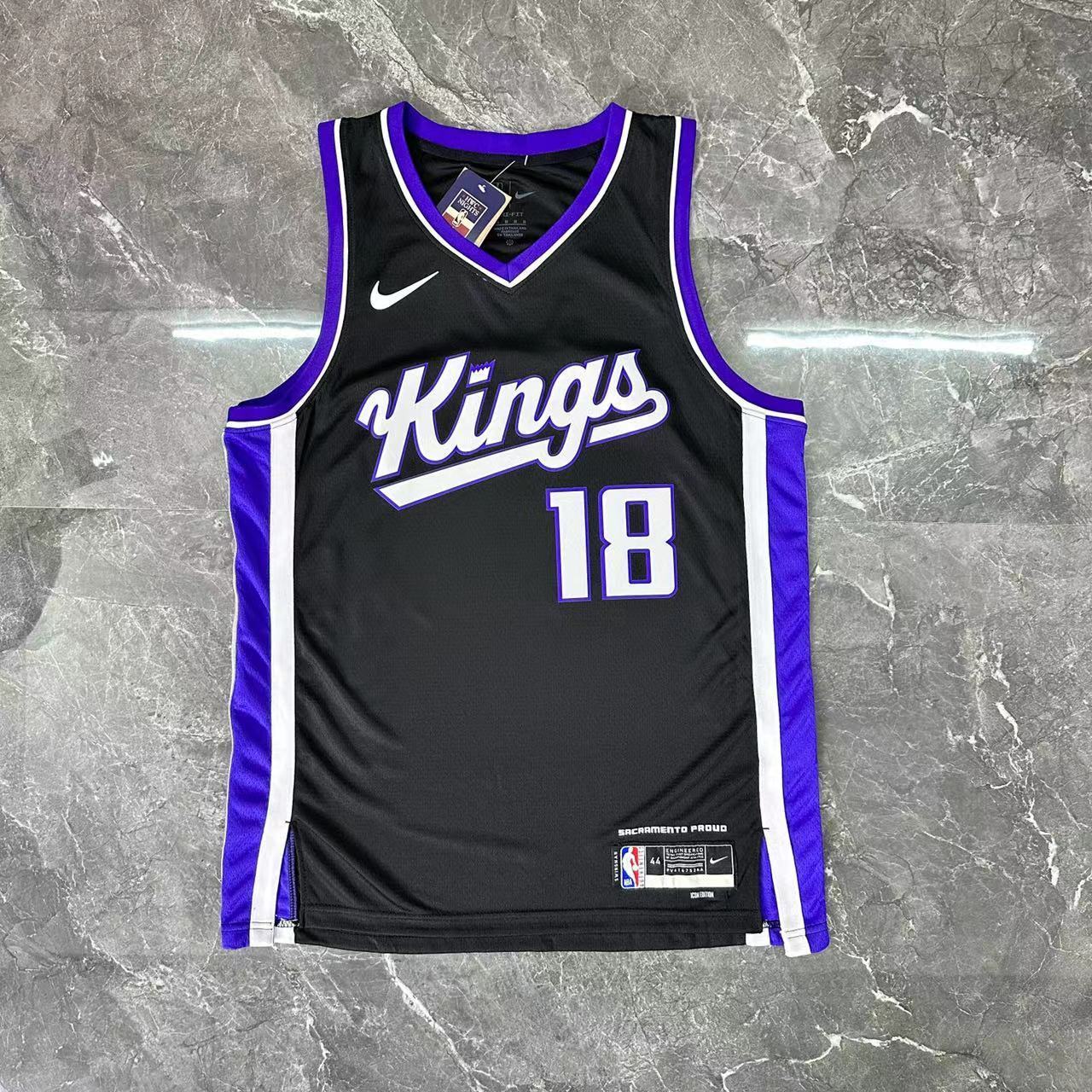 NBA Scaramento Kings 2024 V-Neck Black jersey WESTBROOK#18 S-XXL