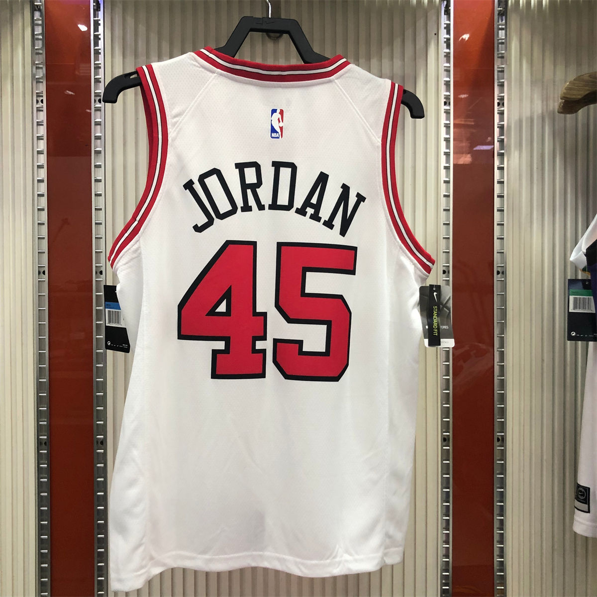 NBA Chicago Bulls Round neck White Jersey JORDAN#45 S-XXL