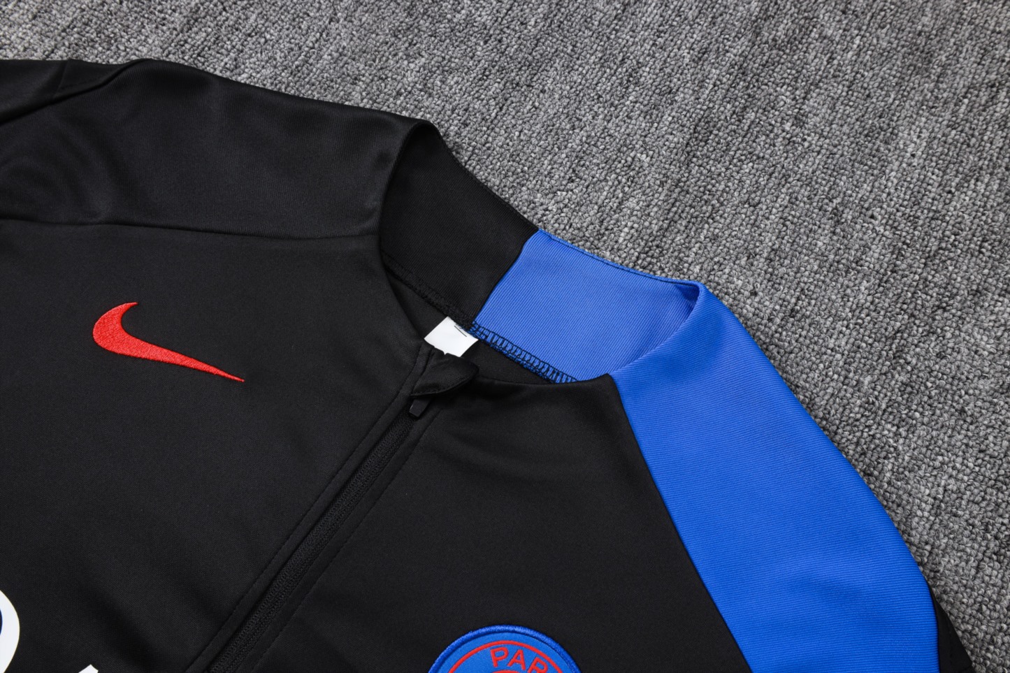 202526 PSG Black Long-sleeved half-pull training kit Football team kit