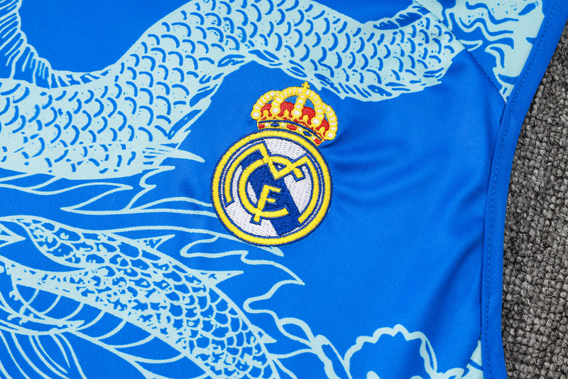 24/25 Real Madrid Colorful Blue Training Set Shirt and Shorts