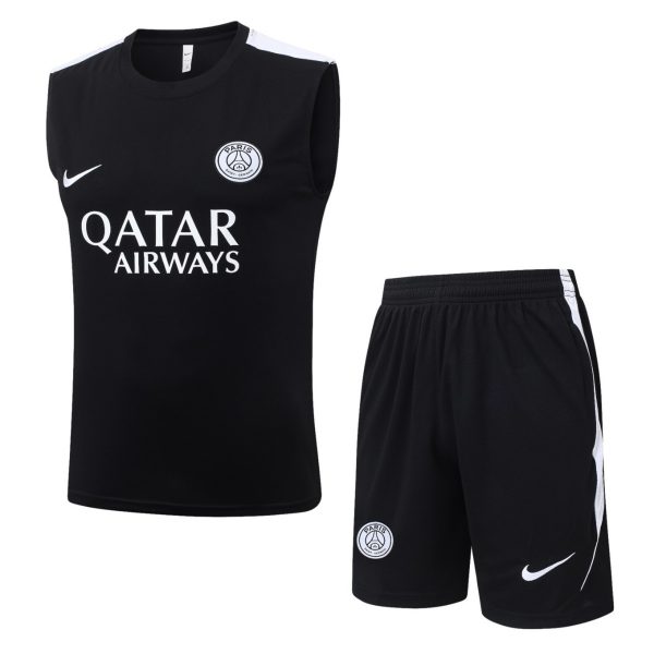 2026 PSG Black Training Set Shirt and Shorts