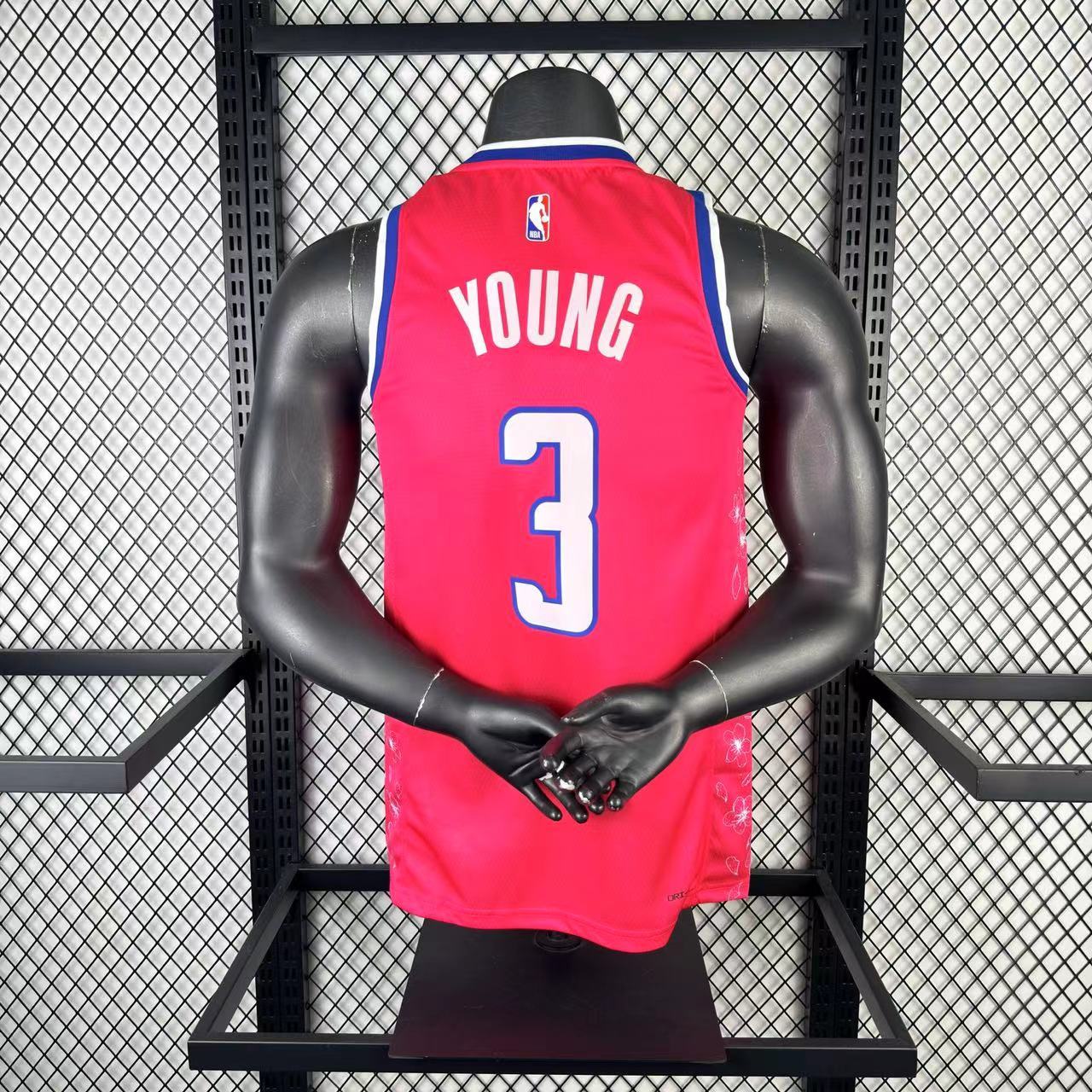NBA Washington Wizards V-Neck Pink Jersey YOUNG#3