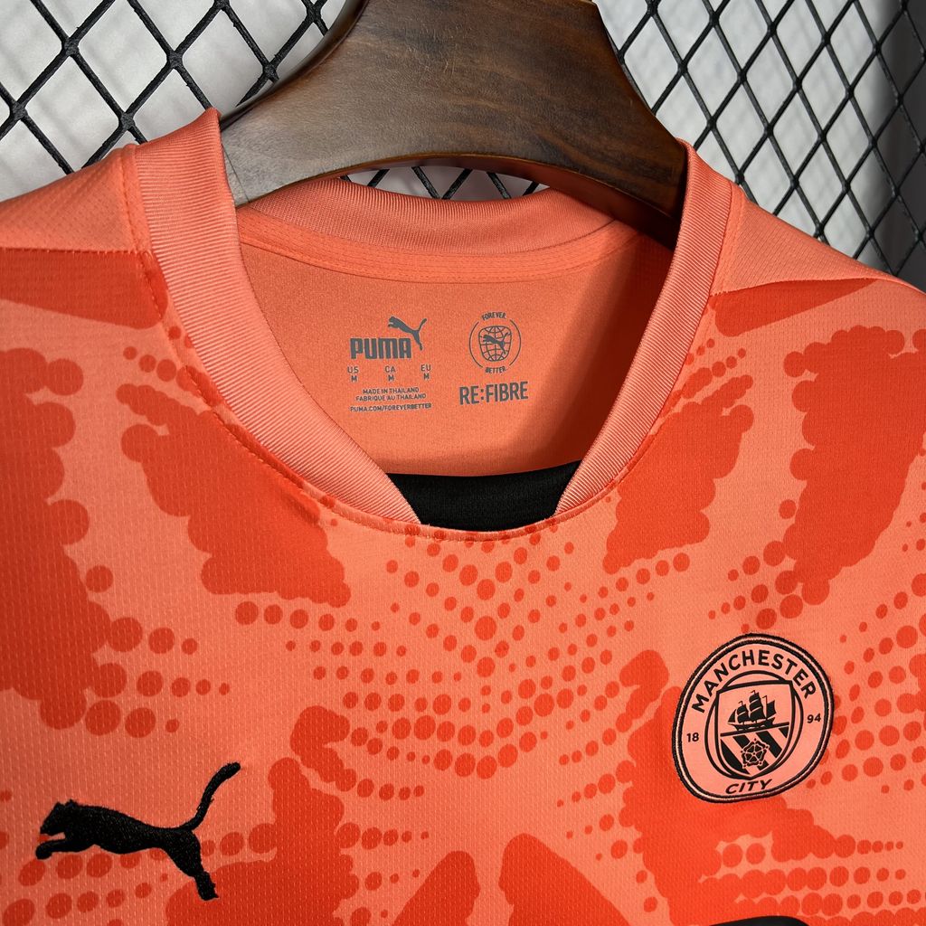 2024/25 Manchester City Orange Color Jersey Fan Version