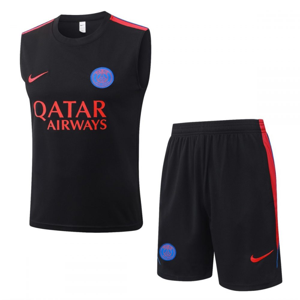 2026 PSG Black Training Set Shirt and Shorts