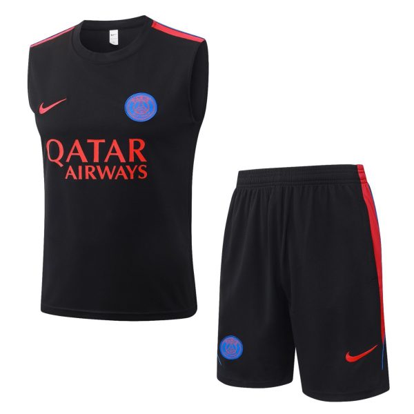 2026 PSG Black Training Set Shirt and Shorts