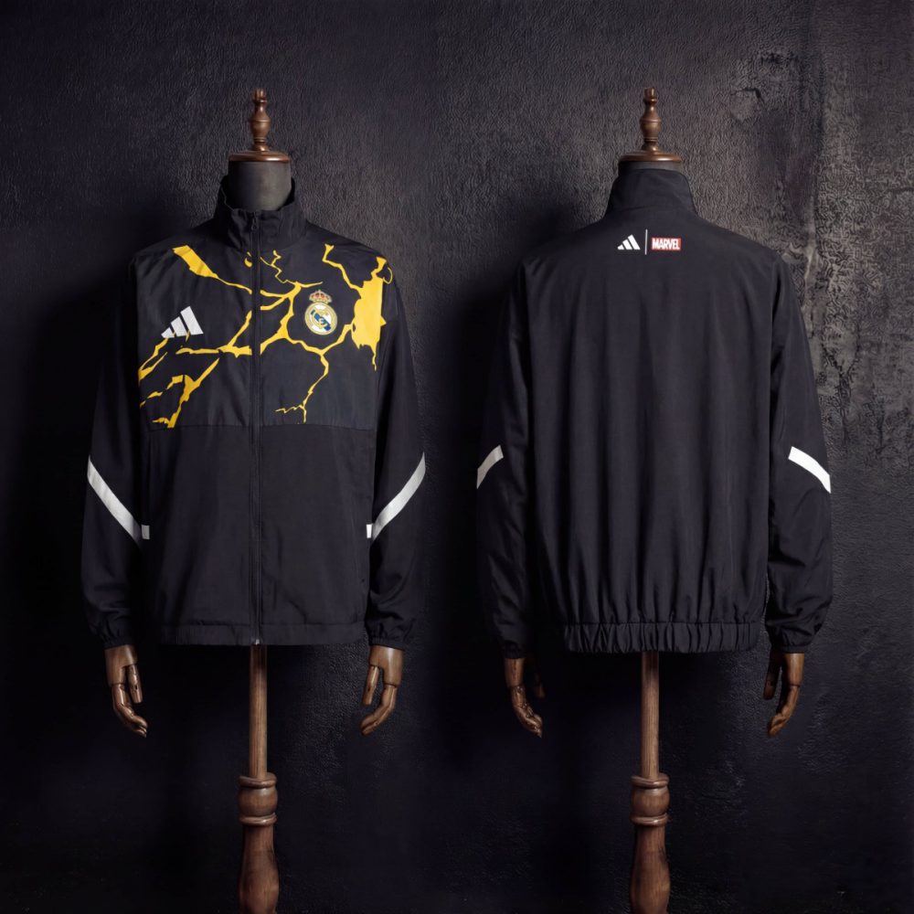 2025/26 Real Madrid Black Windbreaker Sport Unifom