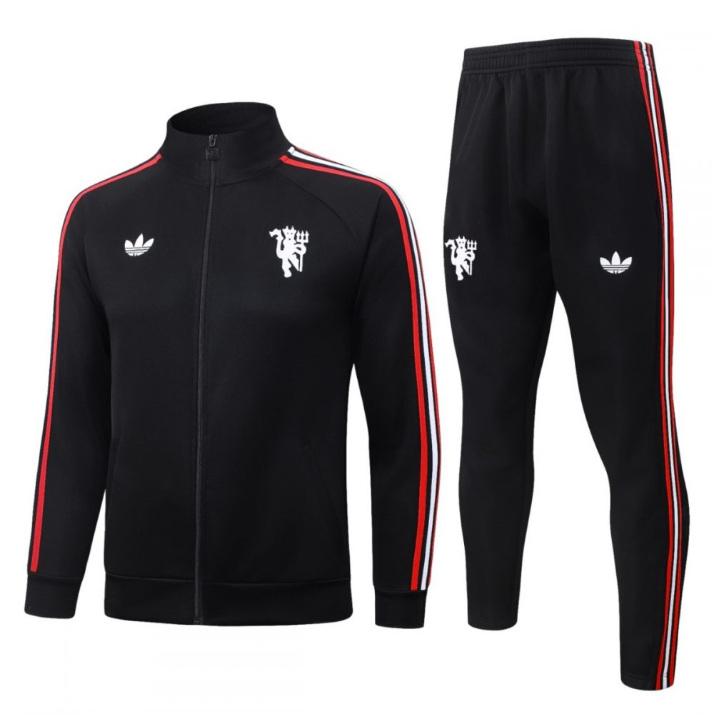 2026 Manchester United Black Jacket Training Suit Set