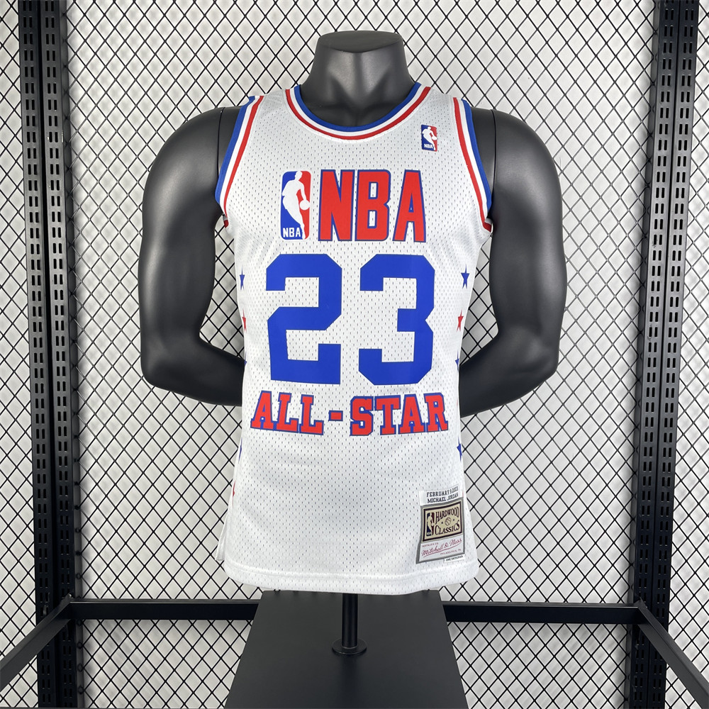 NBA Retro 2003 All-Star White Jersey JORDAN#23 S-XXL