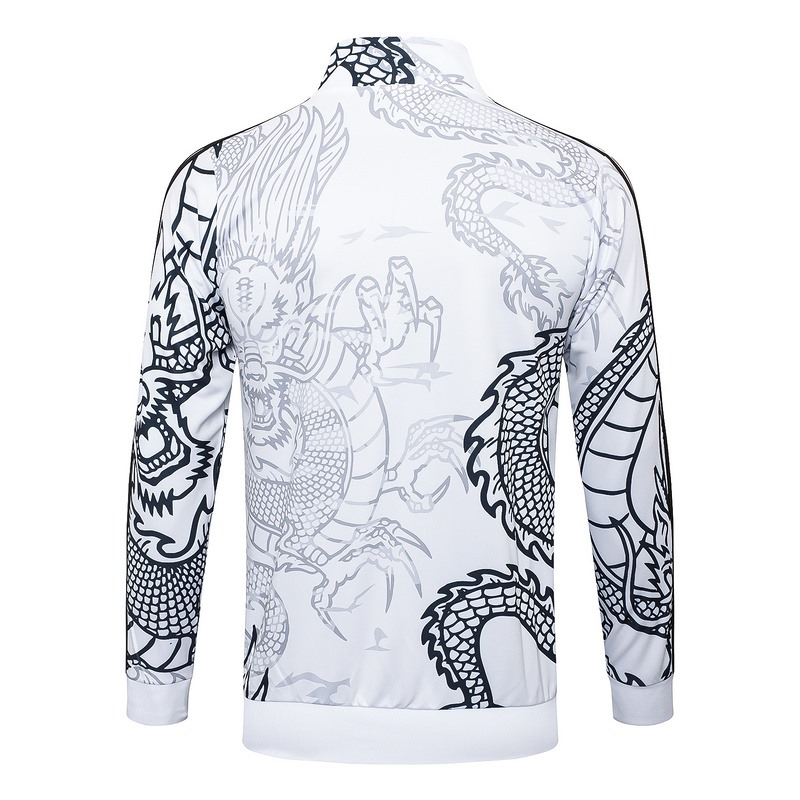 2024 Real Madrid White Jacket Training Suit Set Football Team Shirt Sports Fashion