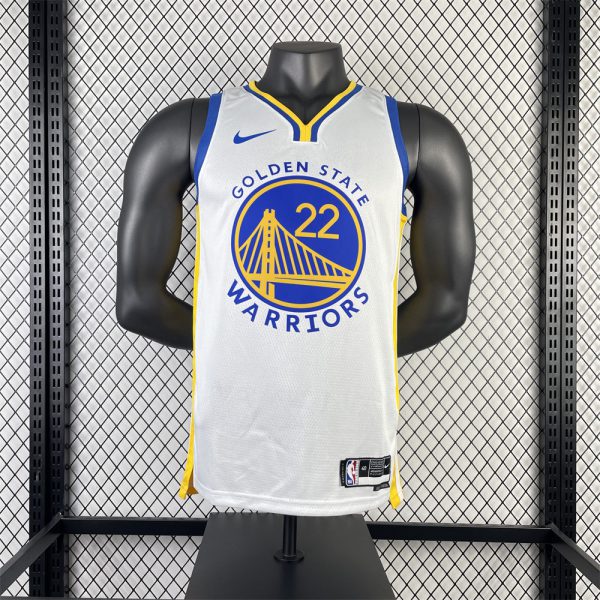 NBA Golden State Warriors 2023 V-Neck White Jersey WIGGINS#22 S-XXL