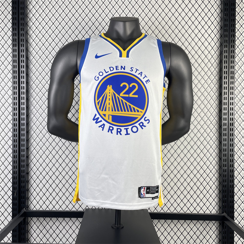 NBA Golden State Warriors 2023 V-Neck White Jersey WIGGINS#22 S-XXL