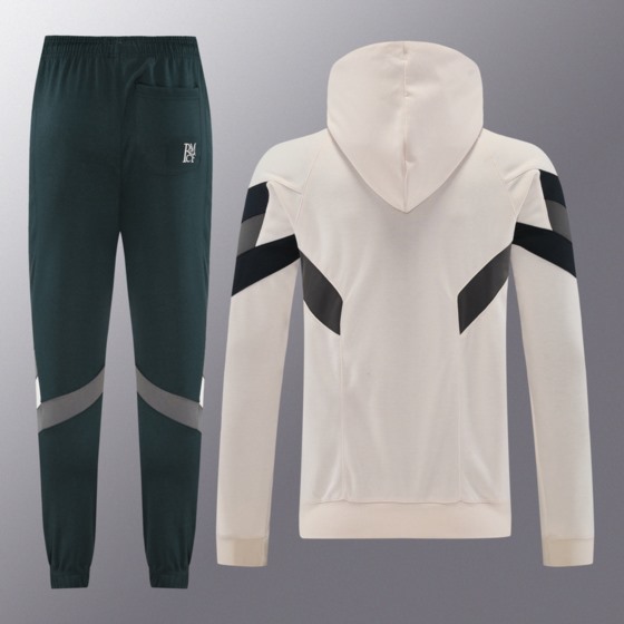 2024 Real Madrid Light Pink Hoodie Jacket Kit Set Football Team Shirt Sports Fashion