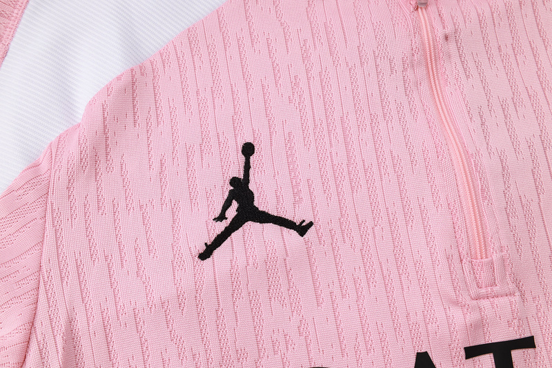 24/25 Paris Pink Long-sleeved half-pull training kit Football team kit