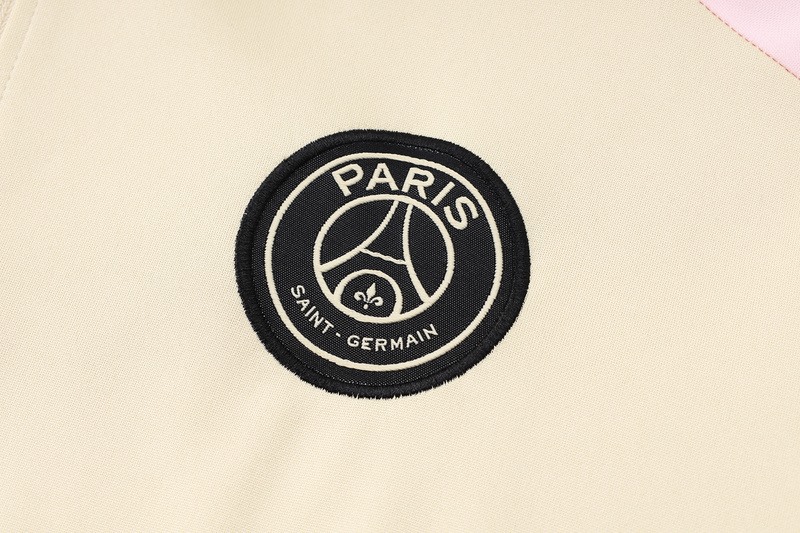 24/25 PSG apricot Long-sleeved half-pull training kit Football team kit