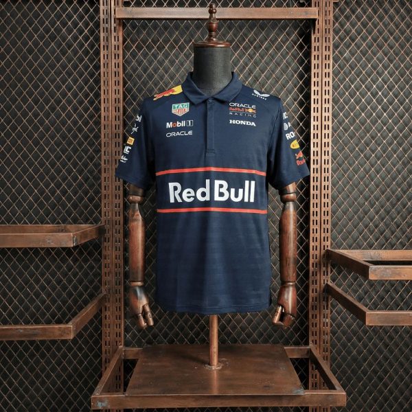 F1 Racing Oracle Red Bull 2025 Black Shirt POLO