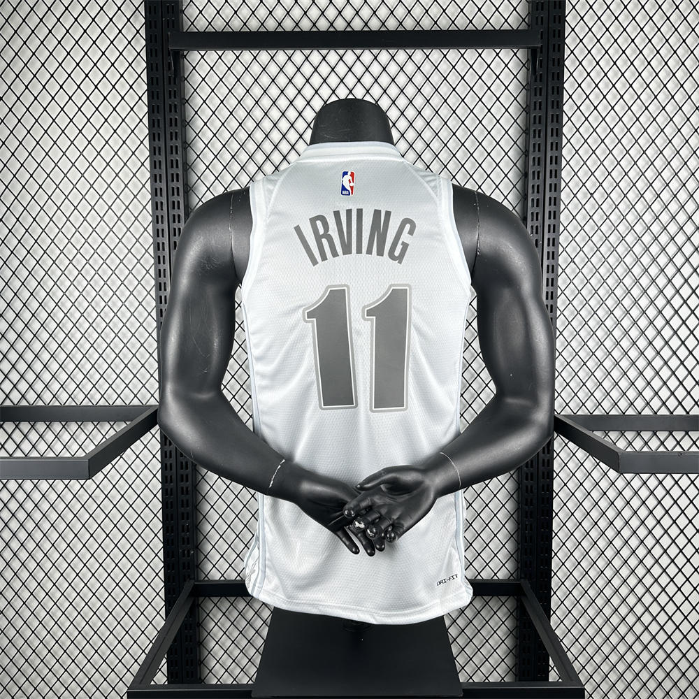 NBA Dallas Mavericks 24/25 City Edition V-Neck White Jersey IRVING#11 S-XXL