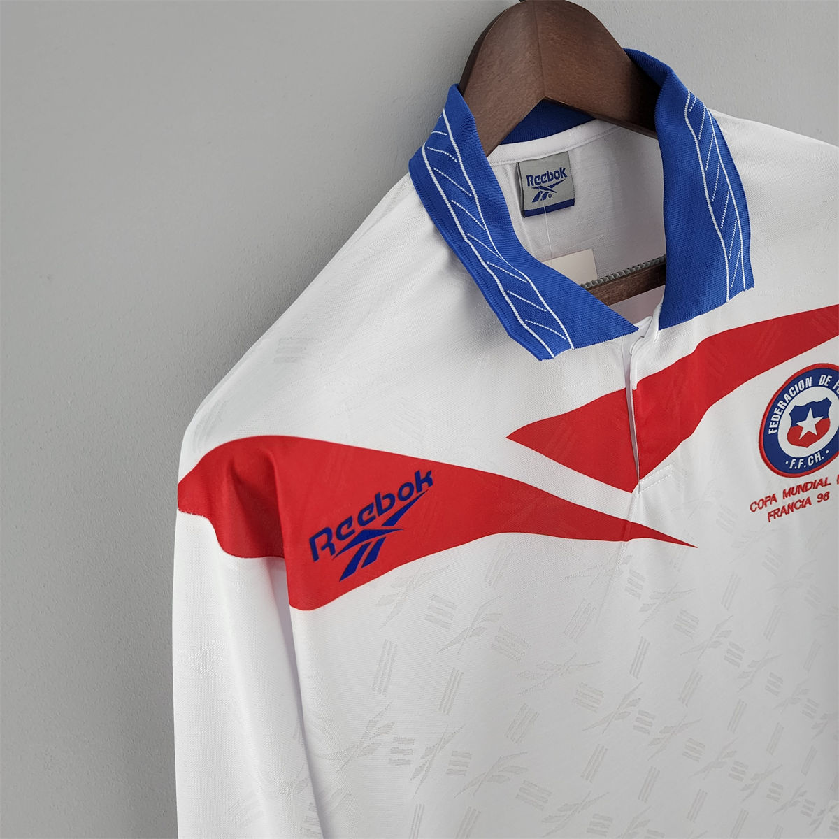 Retro Chile 1998 Away Long Sleeve jersey Fan Version