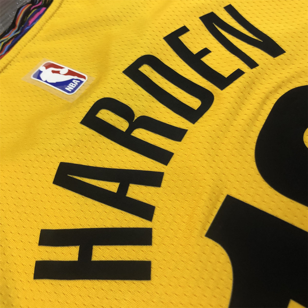 NBA Brooklyn Nets V-Neck Yellow Jersey HARDEN#13 S-XXL