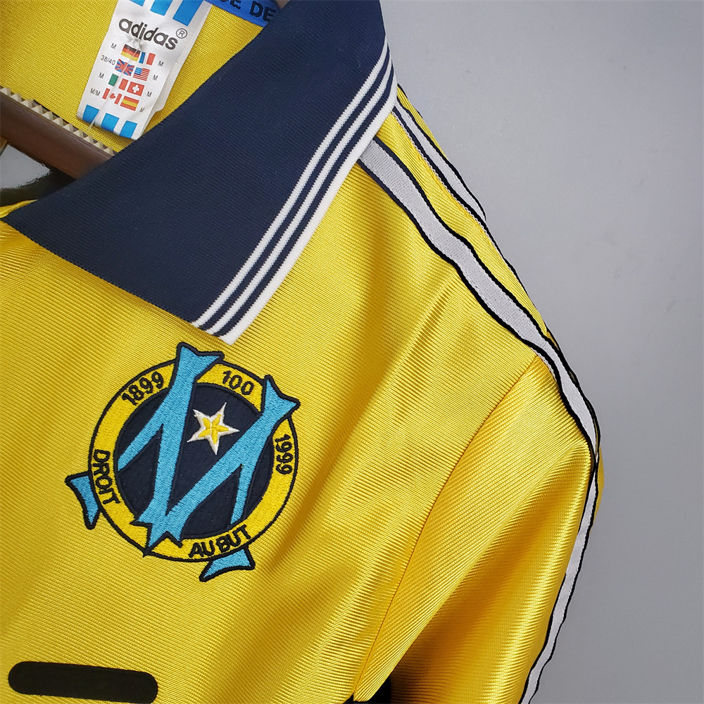 Retro Marseille 98/99 Away yellow jersey Fan Version