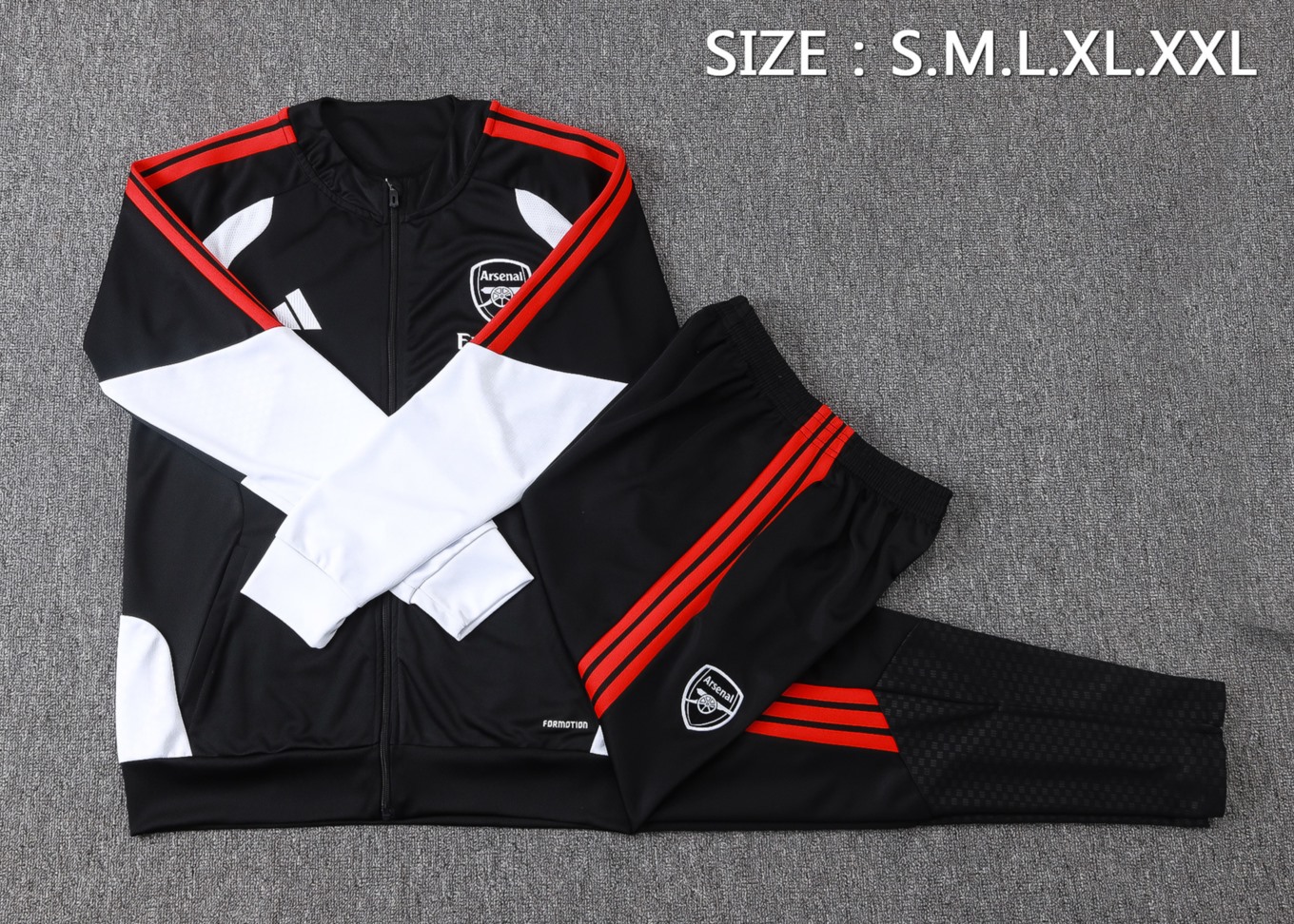 2026 Arsenal Black Jacket Training Suit Set