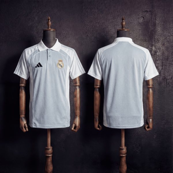 2025/26 Real Madrid Training Gray Polo Fan version