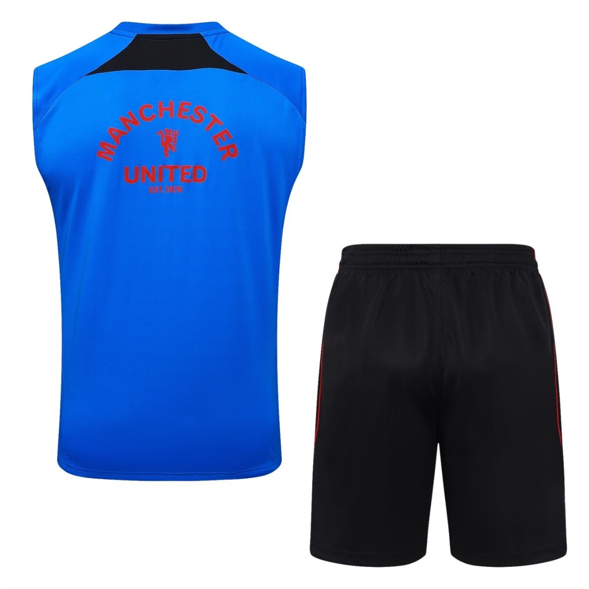 2026 Manchester United Colorful Blue Training Set Shirtand Shorts