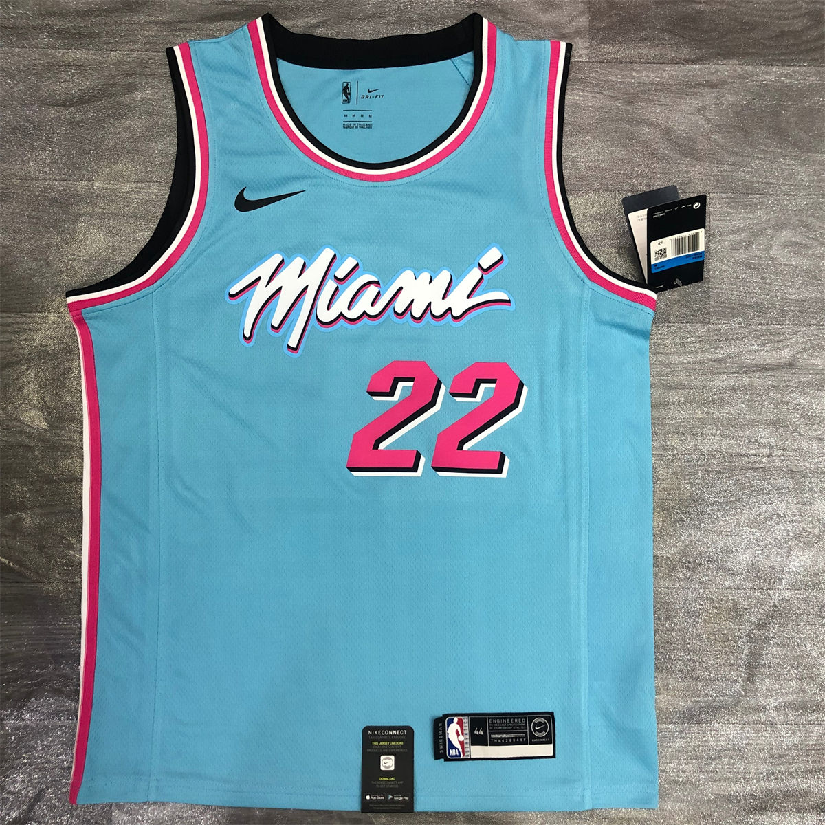 NBA Miami Hearts round neck Light Blue Jersey BUTLER#22 S-XXL