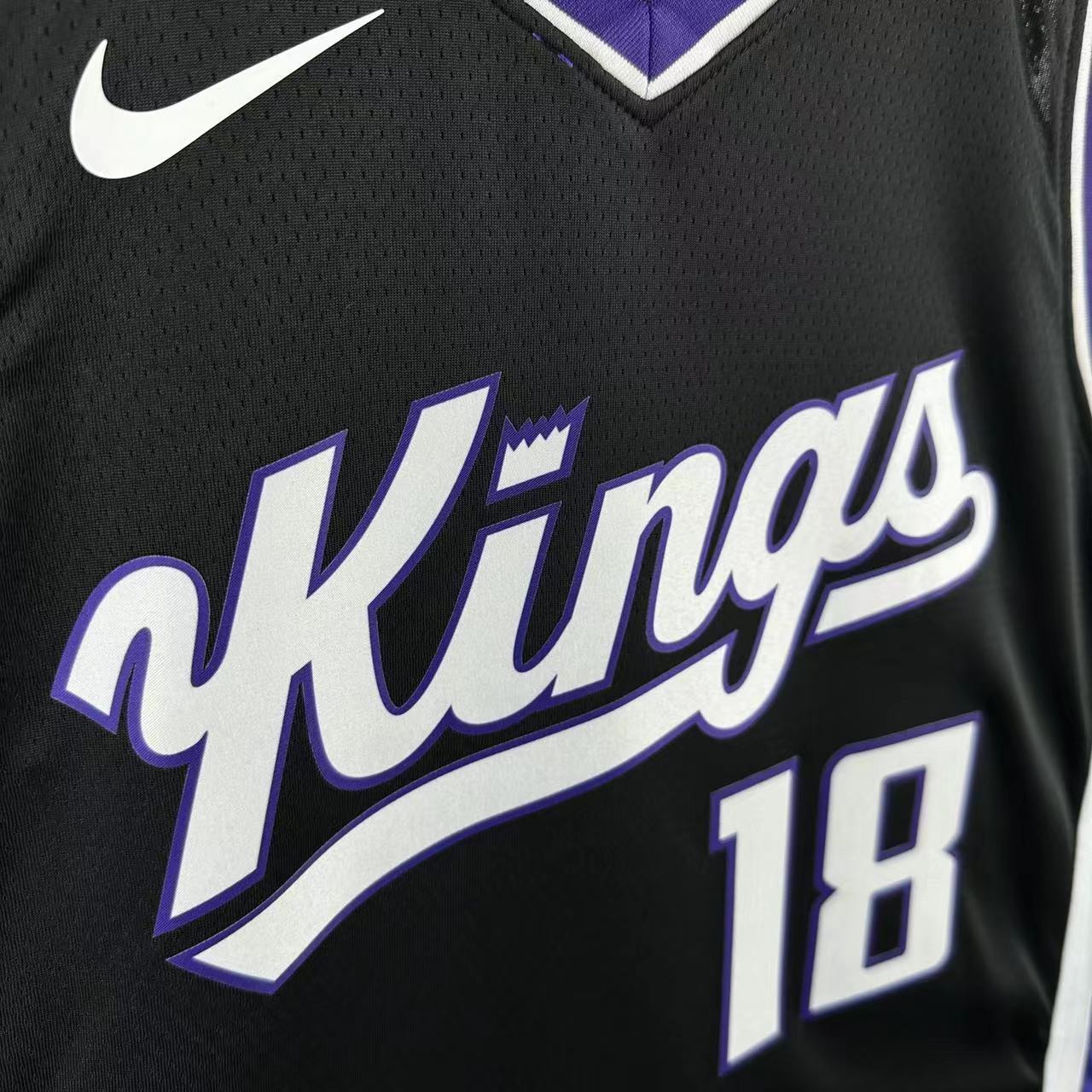 NBA Scaramento Kings 2024 V-Neck Black jersey WESTBROOK#18 S-XXL
