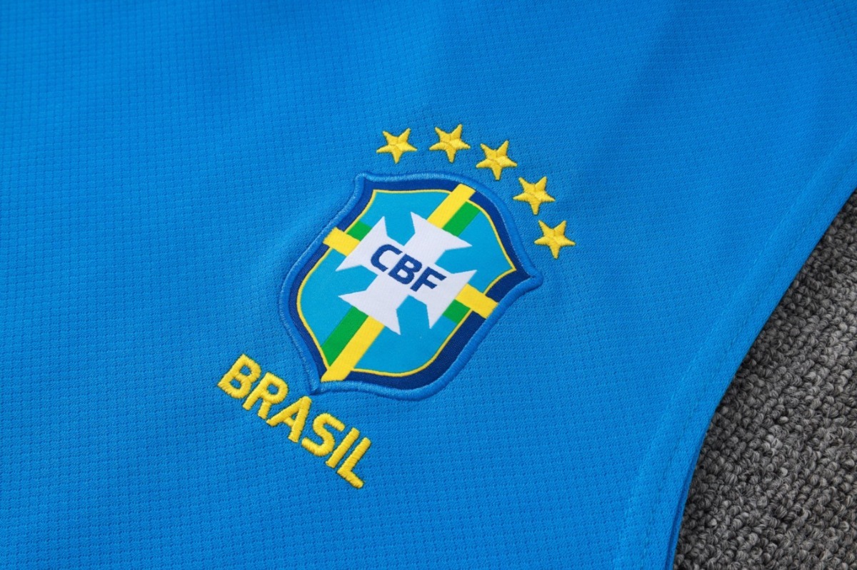 2026 Brazil Lake blue Training Set Shirt and Shorts